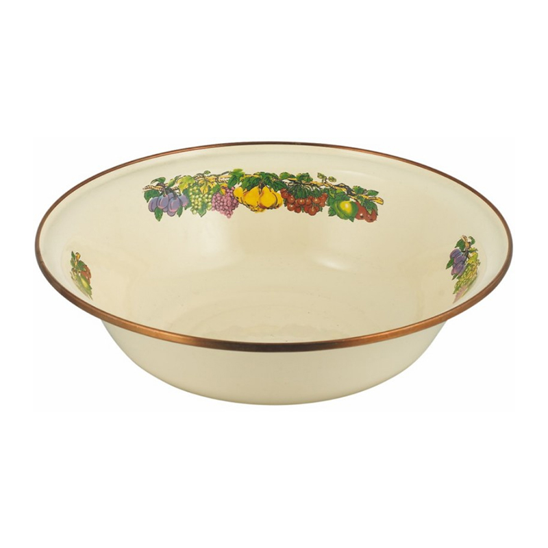 Bacia de lavagem de aro redonda de aço inoxidável esmalte