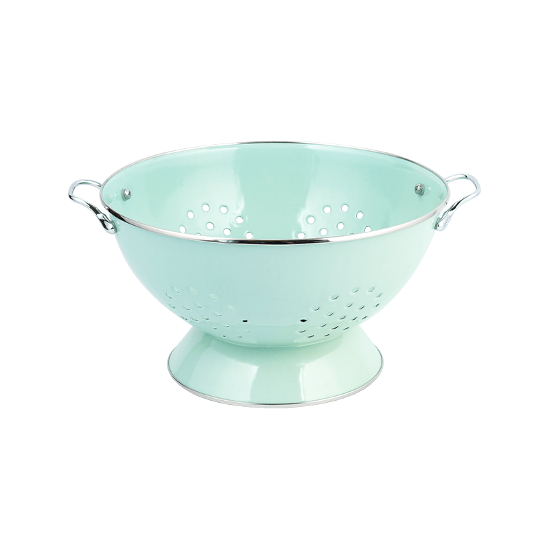 Cesta de frutas de esmalte vintage