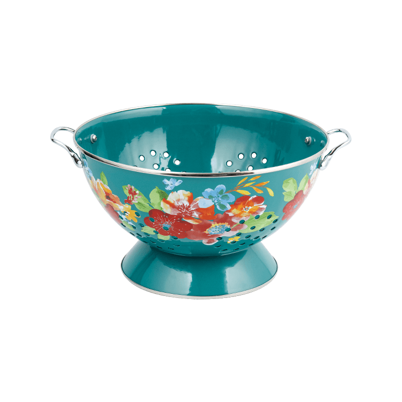 Cesta de frutas de esmalte vintage