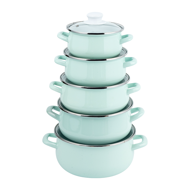 673D-5 Stockpot de esmalte impresso em cores