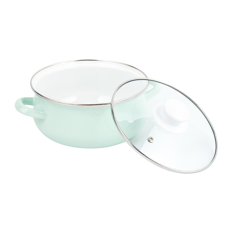 673D-5 Stockpot de esmalte impresso em cores