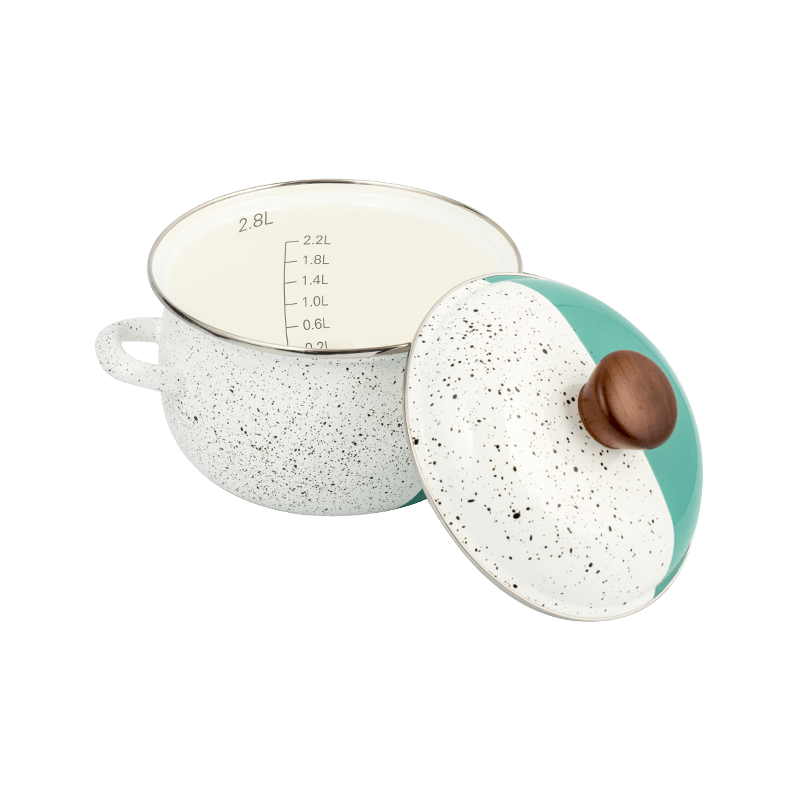 806d-5 aço inoxidável aro redondo Stockpot SIMMER Potão de esmalte