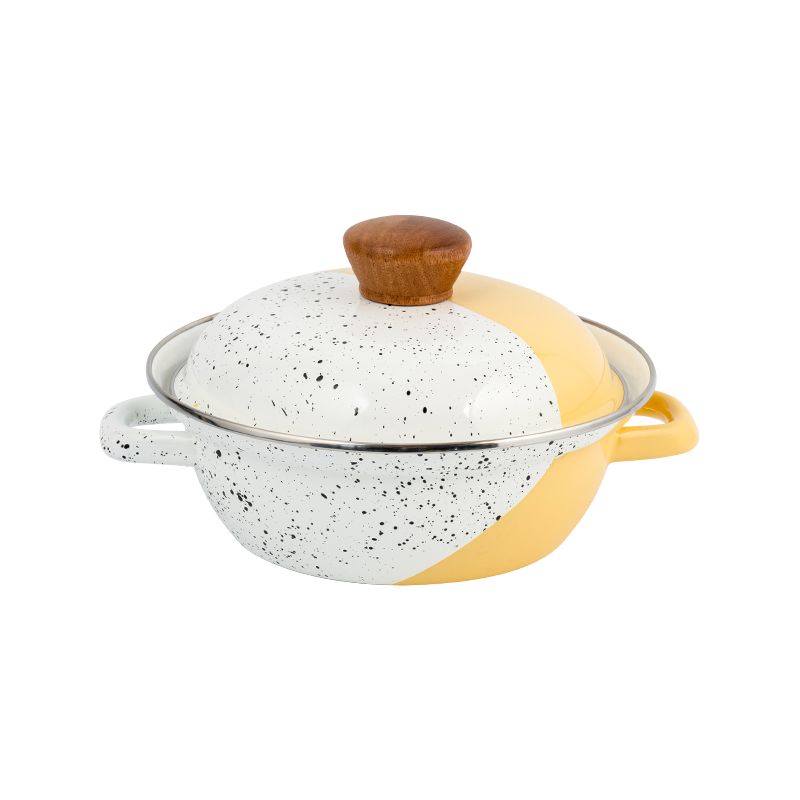 Pote de mesa de esmalte