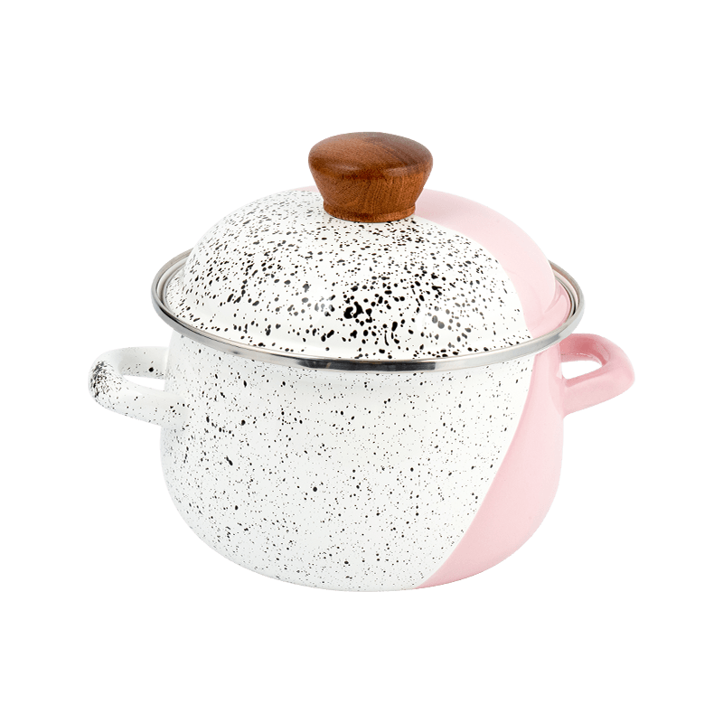 806d-5 aço inoxidável aro redondo Stockpot SIMMER Potão de esmalte