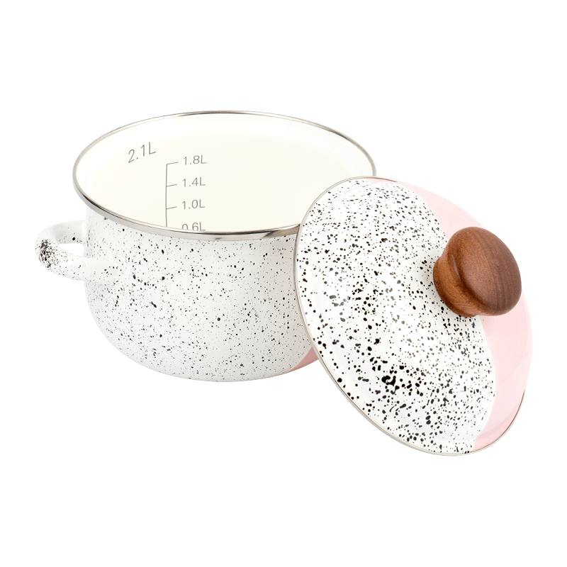 806d-5 aço inoxidável aro redondo Stockpot SIMMER Potão de esmalte