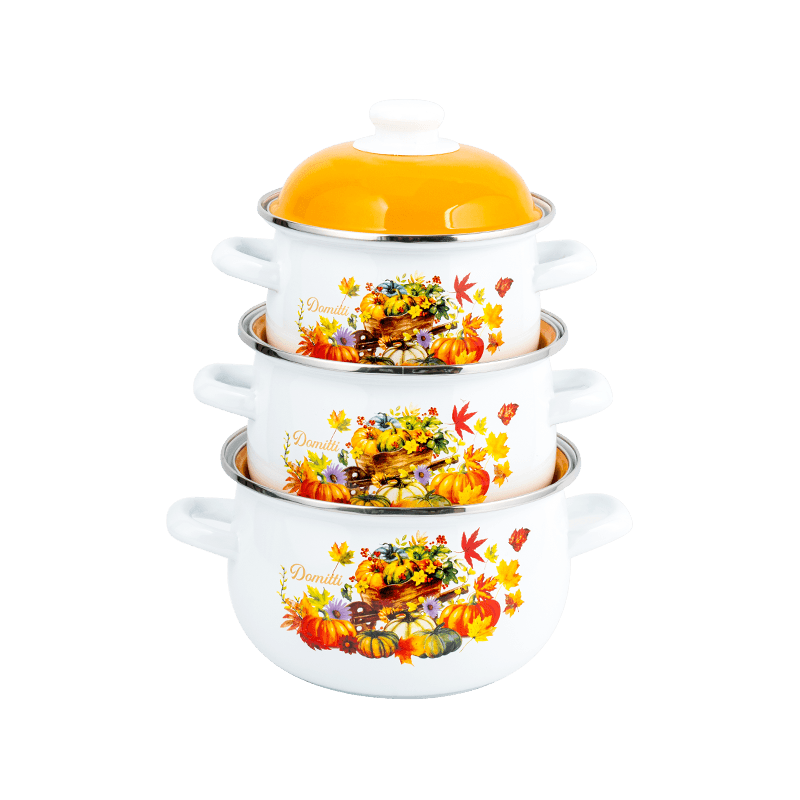 806d-5 aço inoxidável aro redondo Stockpot SIMMER Potão de esmalte