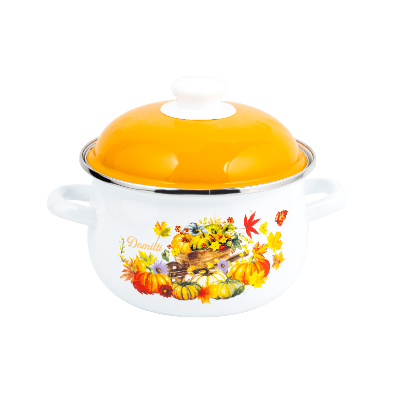 806d-5 aço inoxidável aro redondo Stockpot SIMMER Potão de esmalte