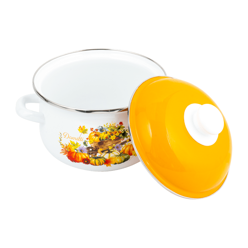 806d-5 aço inoxidável aro redondo Stockpot SIMMER Potão de esmalte