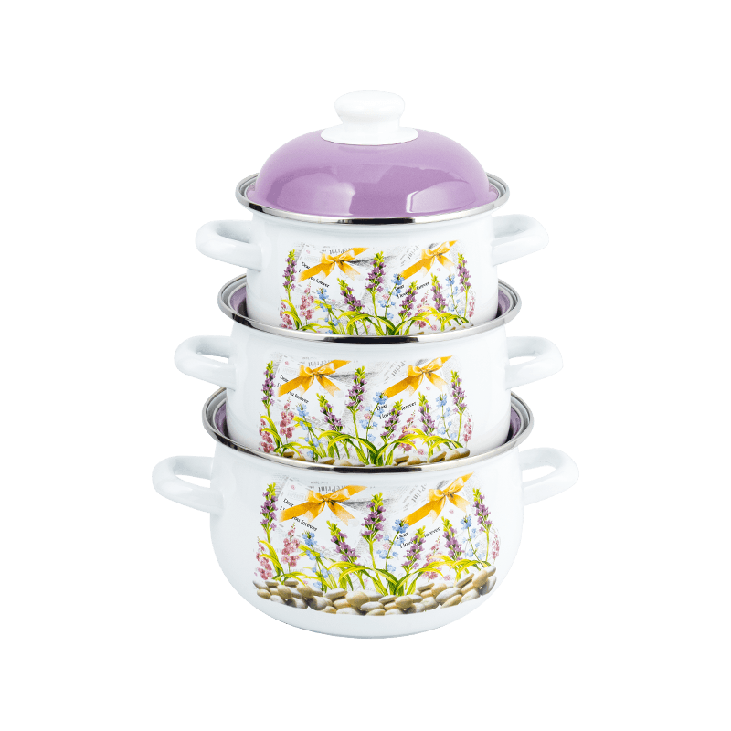 806d-5 aço inoxidável aro redondo Stockpot SIMMER Potão de esmalte