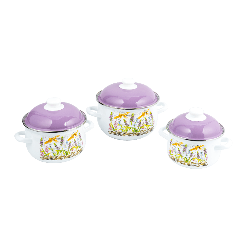 806d-5 aço inoxidável aro redondo Stockpot SIMMER Potão de esmalte