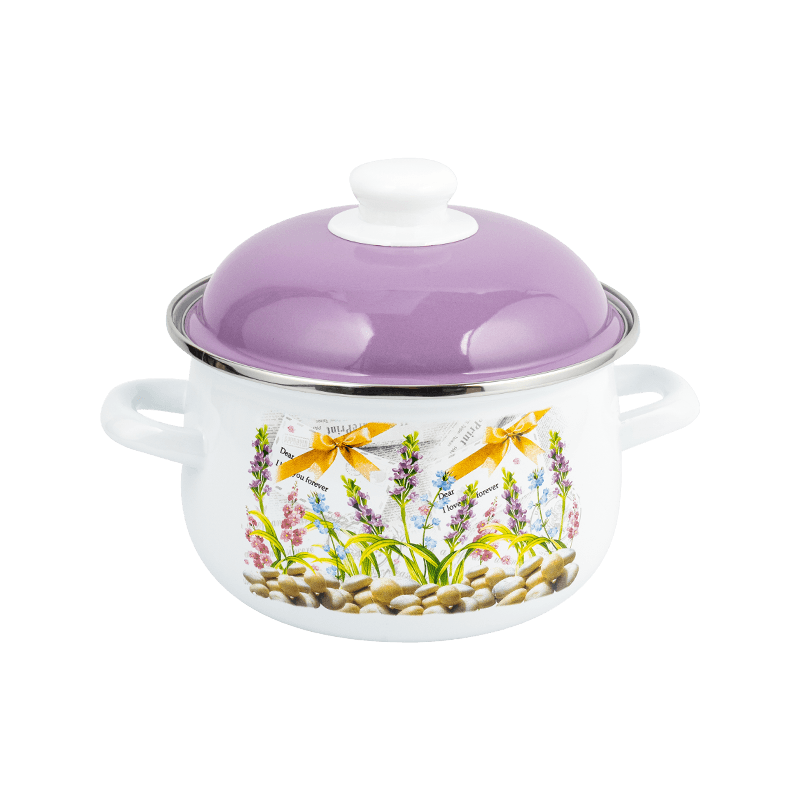 806d-5 aço inoxidável aro redondo Stockpot SIMMER Potão de esmalte