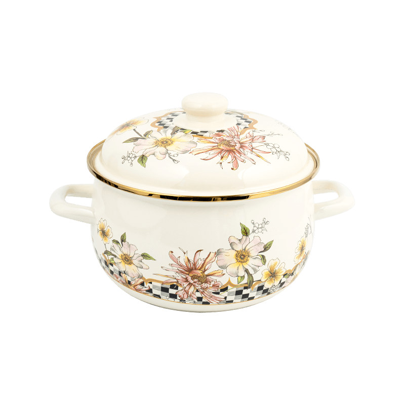 806d-5 aço inoxidável aro redondo Stockpot SIMMER Potão de esmalte