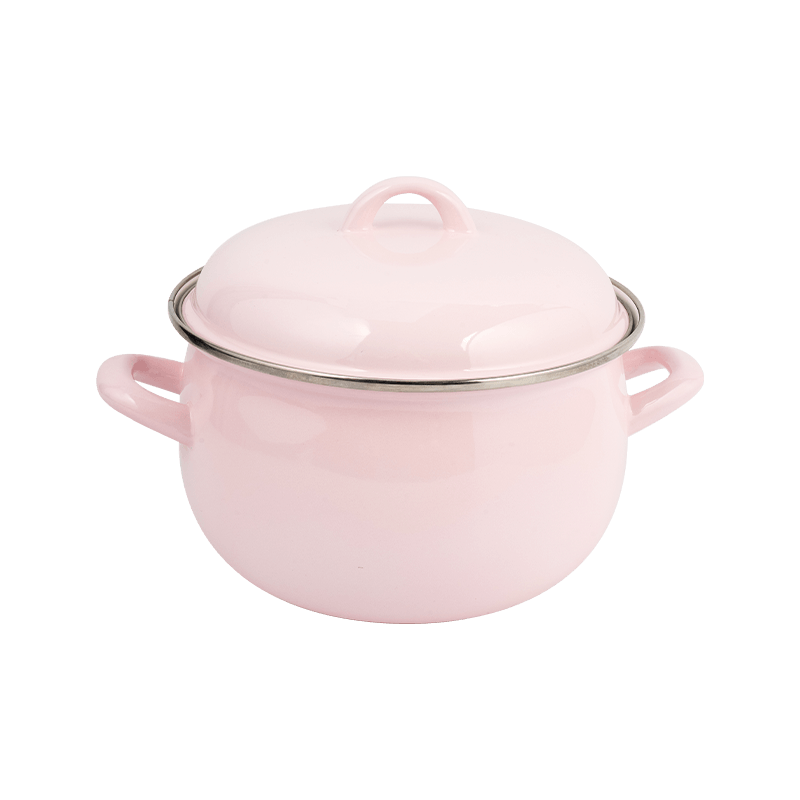 806d-5 aço inoxidável aro redondo Stockpot SIMMER Potão de esmalte