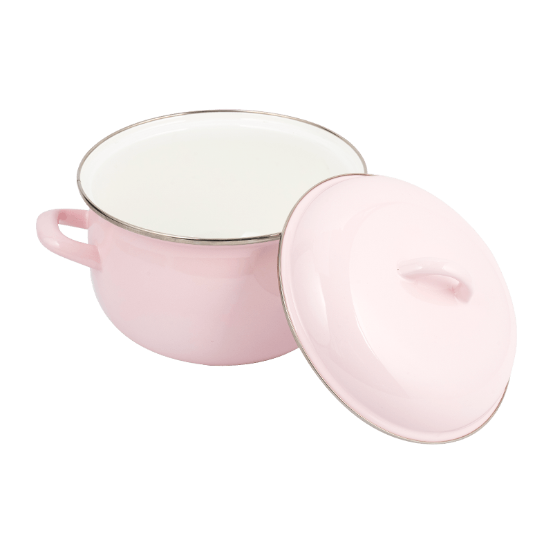 806d-5 aço inoxidável aro redondo Stockpot SIMMER Potão de esmalte