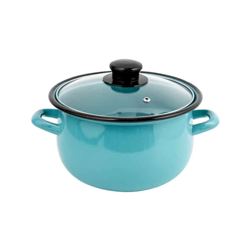 806d-5 aço inoxidável aro redondo Stockpot SIMMER Potão de esmalte
