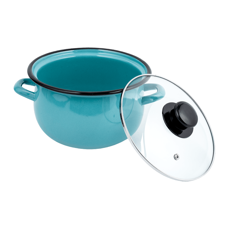 806d-5 aço inoxidável aro redondo Stockpot SIMMER Potão de esmalte
