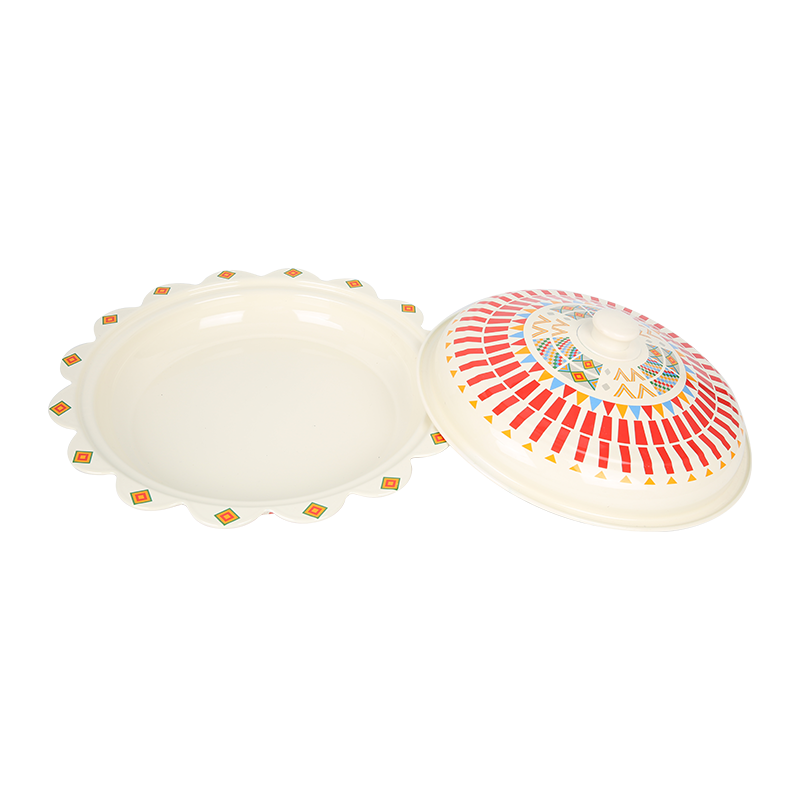 Pote de 40 cm de esmalte em forma de sol